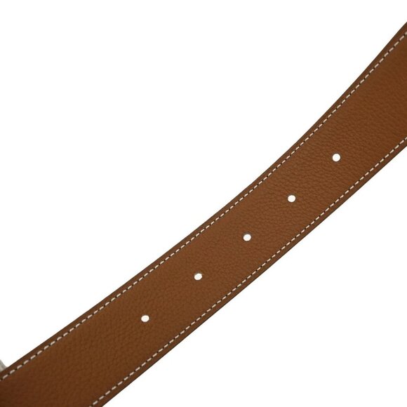HERMES H Logo Constance Reversible Buckle Belt 80# Leather Black Brown 78RL421 - Picture 7 of 14
